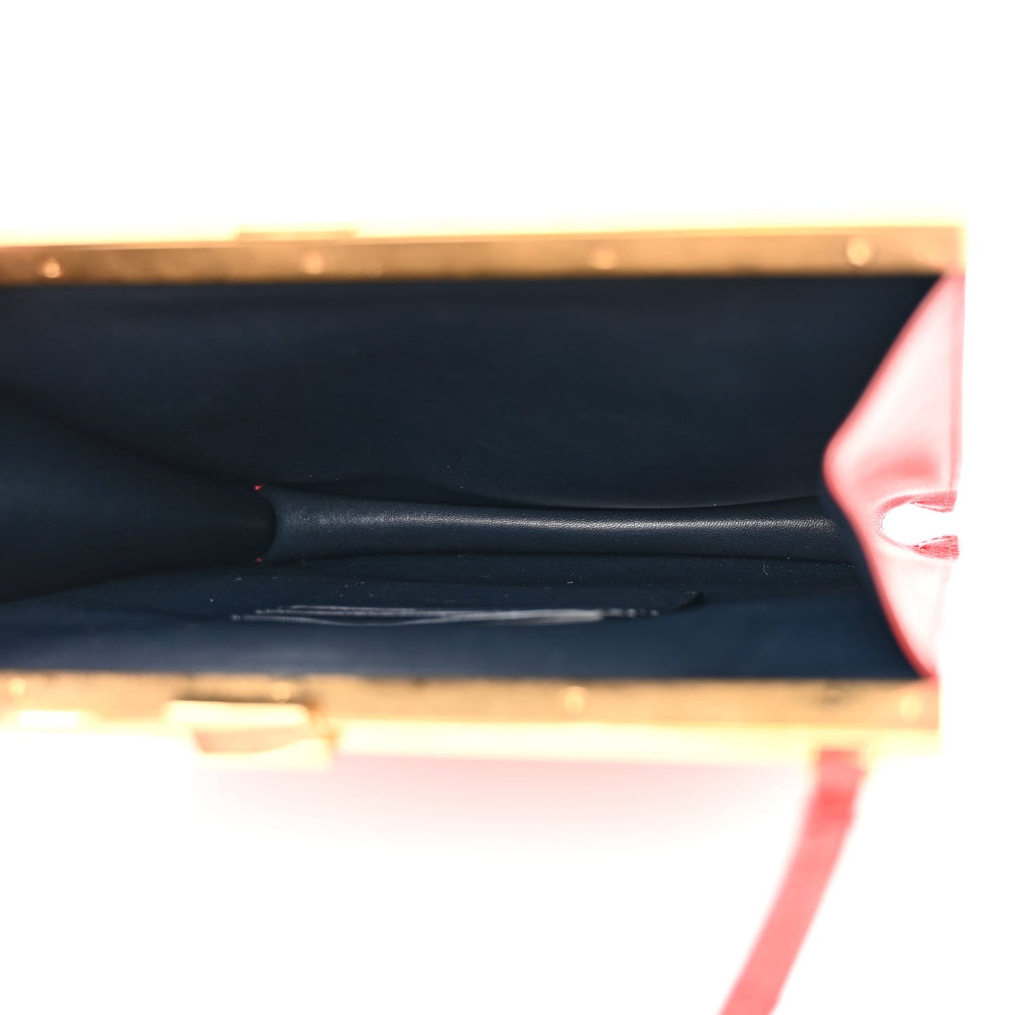 Smooth Calfskin Mini Clasp Bag Red