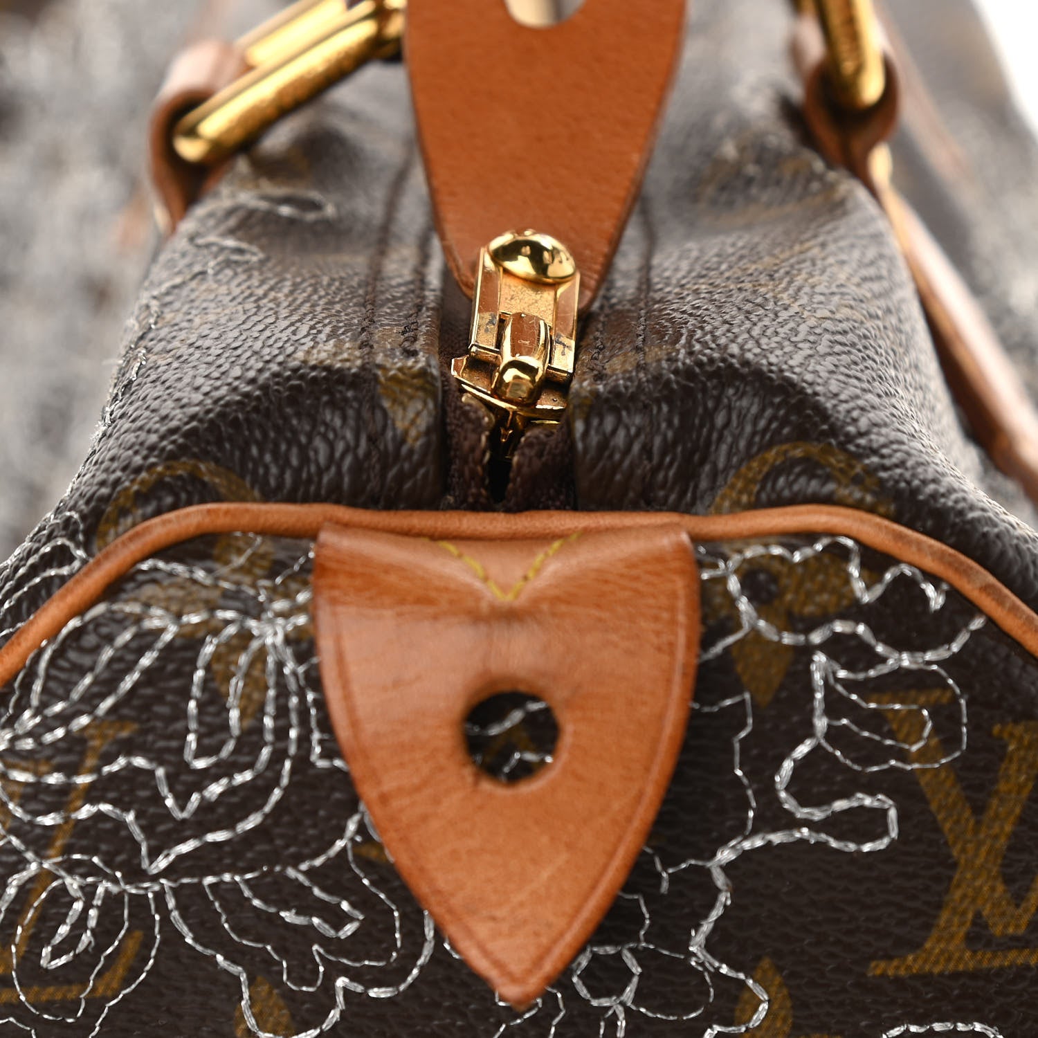 Louis Vuitton Monogram Dentelle Speedy 30 Silver 14 of 14