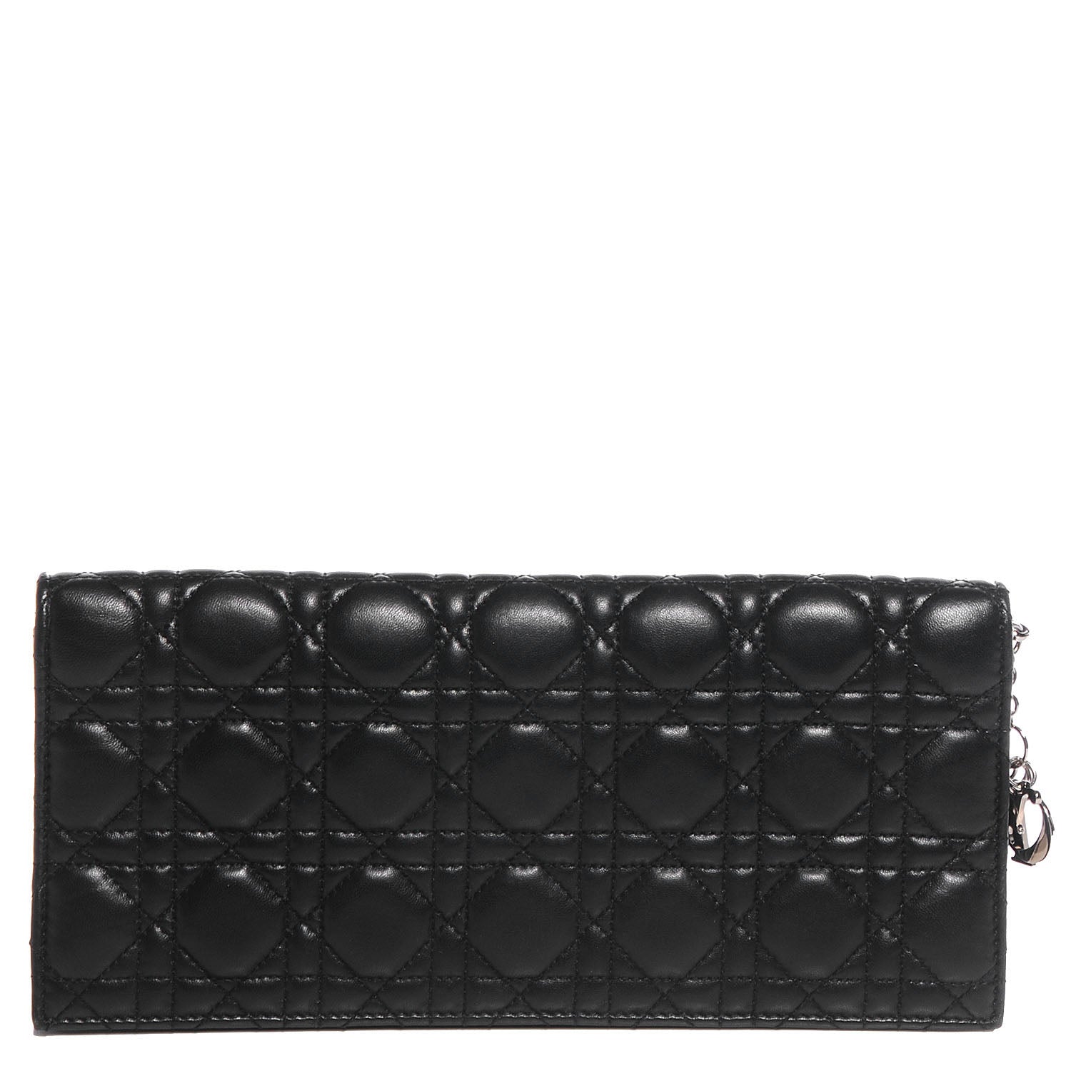 Christian Dior Lambskin Cannage Lady Dior Convertible Clutch Black 1 of 7