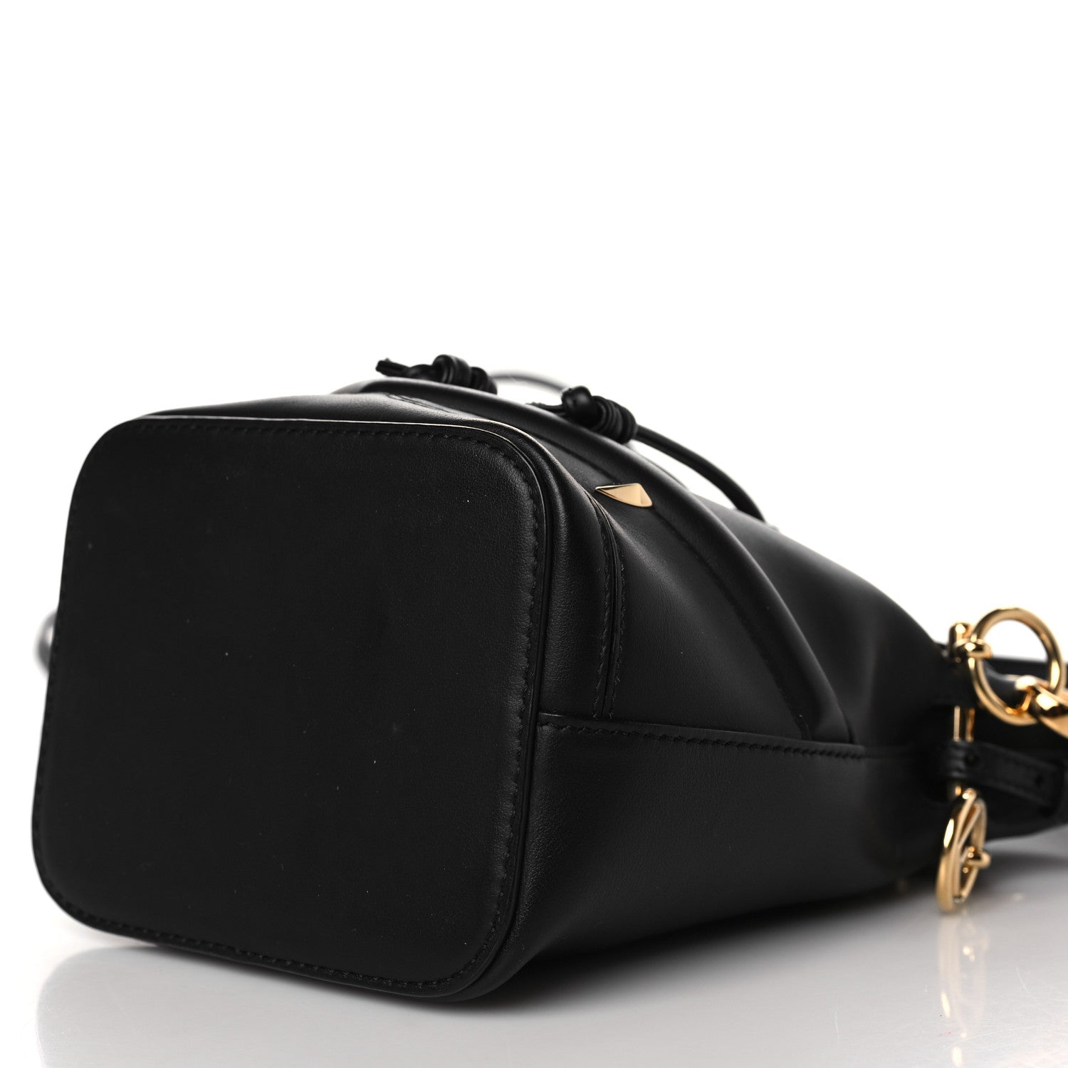 Fendi Vitello Century F is Fendi Eyebrow Monster Eyes Embossed Mini Mon Tresor Bucket Bag Black 8 of 8