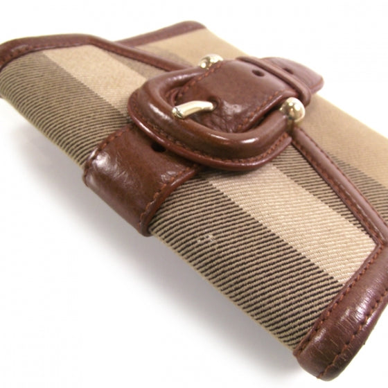Burberry Canvas Nova Check Wallet 8 of 9