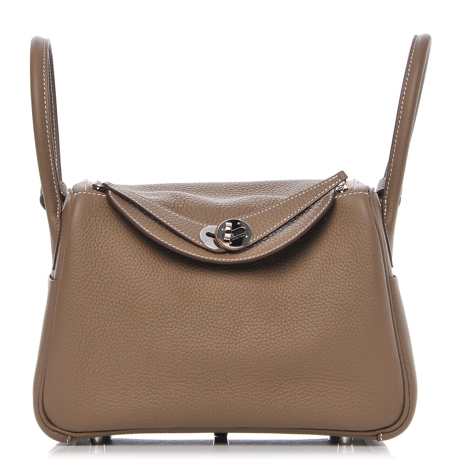 Hermes Taurillon Clemence Lindy 26 Etoupe 1 of 8