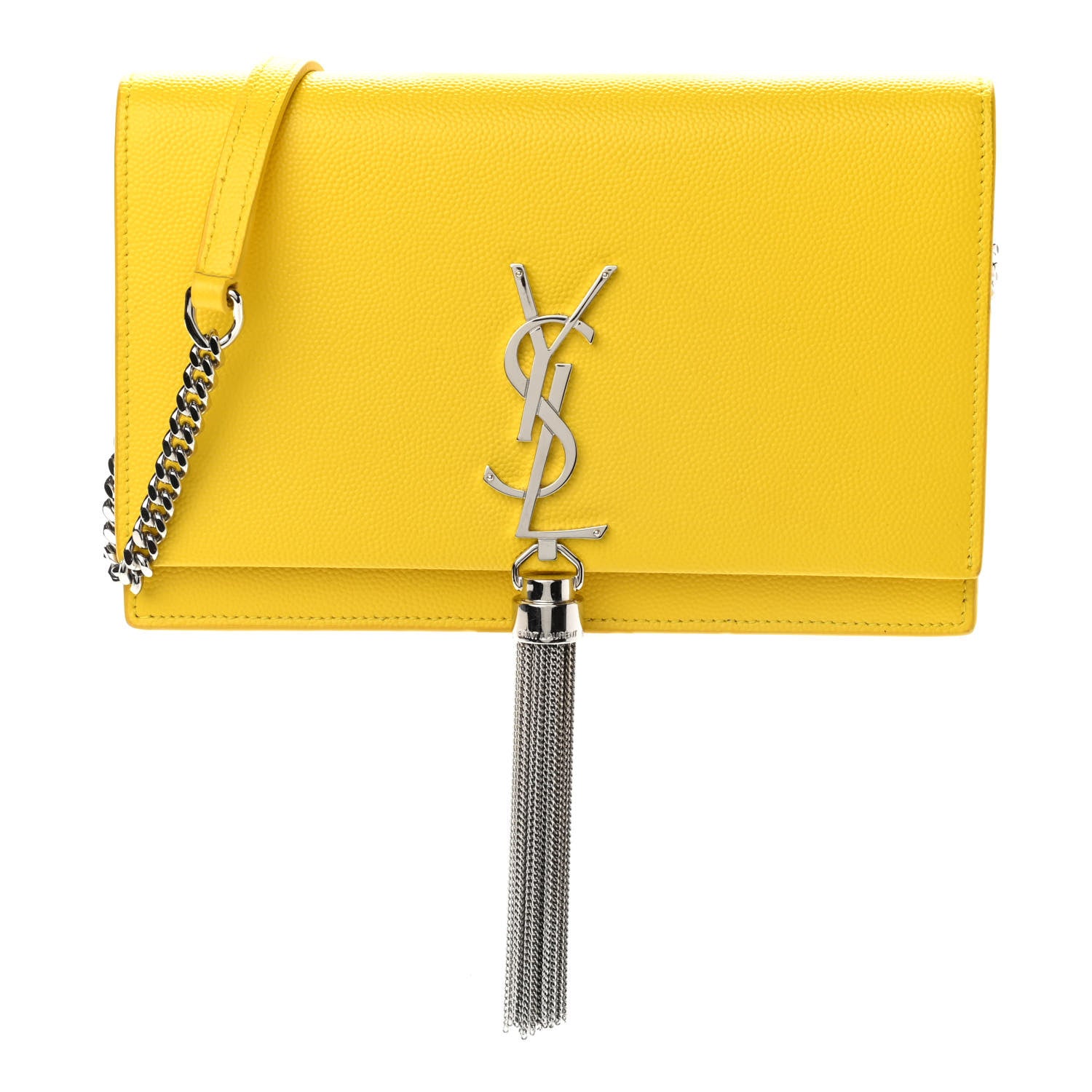 Saint Laurent Grain De Poudre Classic Monogram Kate Tassel Chain Wallet Mimosa 1 of 10