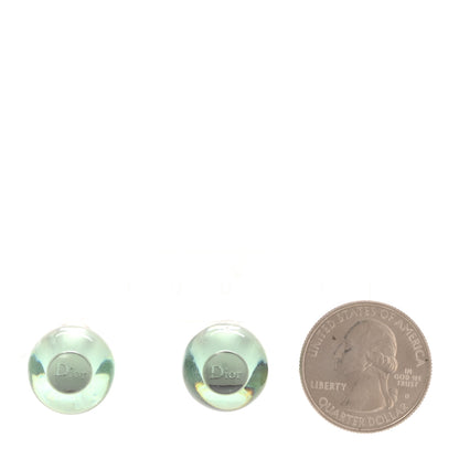 Christian Dior Mise En Dior Tribal Logo Earrings Translucent Blue 2 of 4