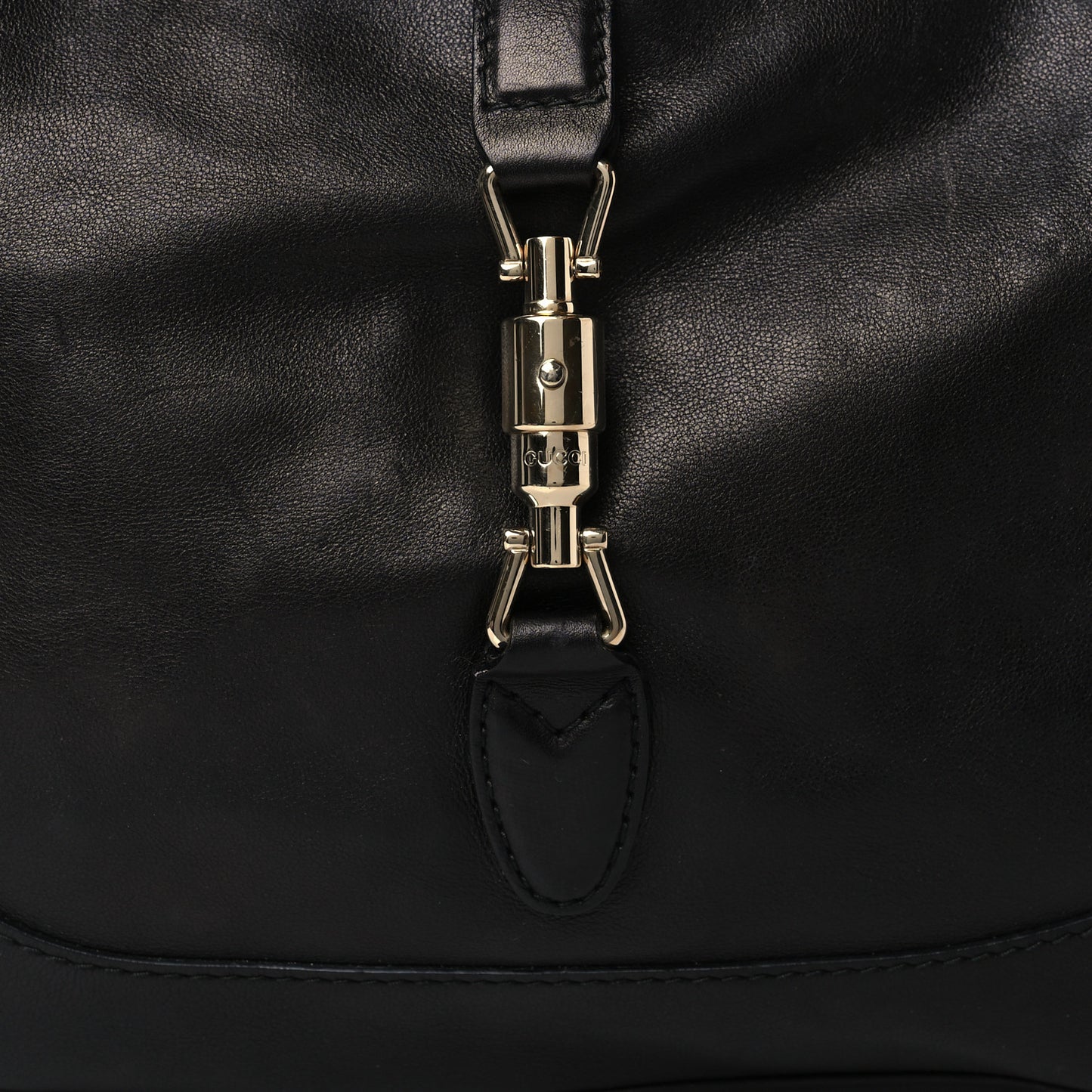 Calfskin Medium New Jackie Shoulder Bag Black