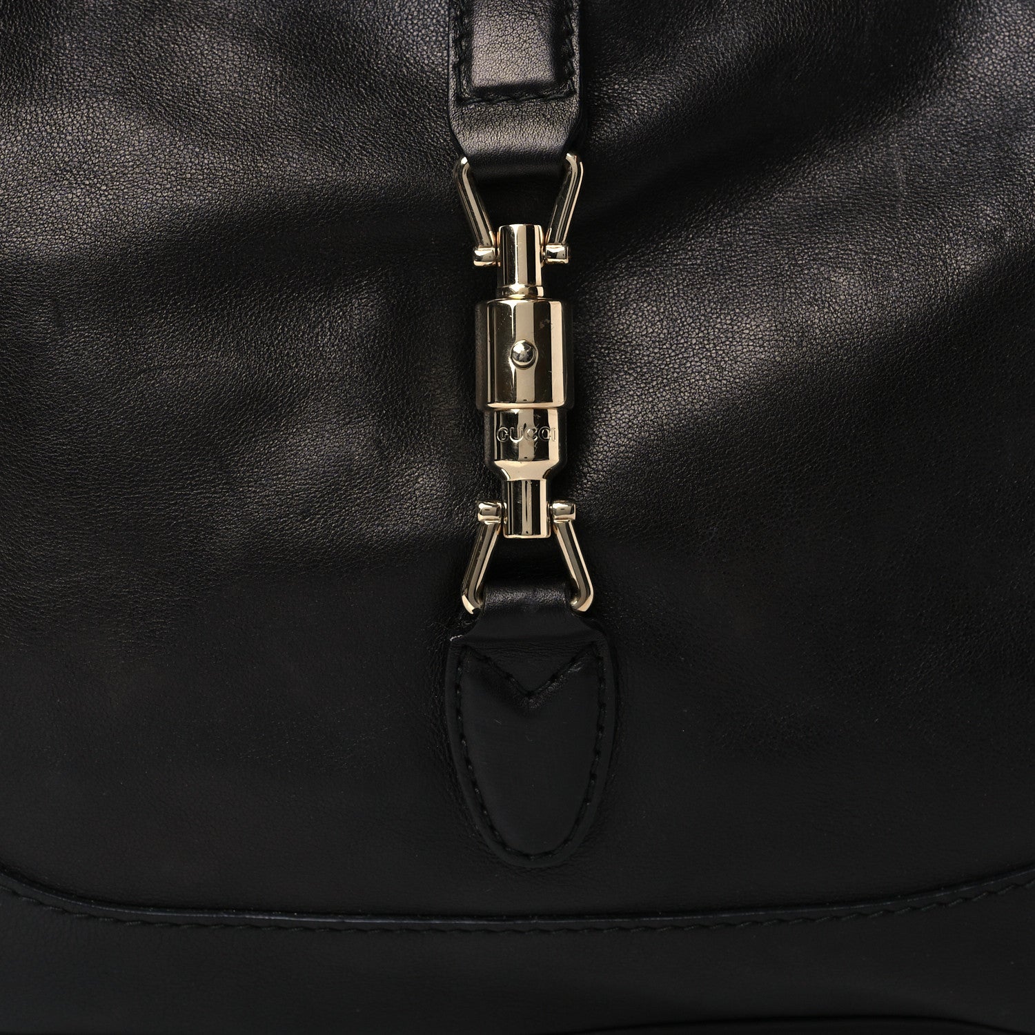 Gucci Calfskin Medium New Jackie Shoulder Bag Black 7 of 11