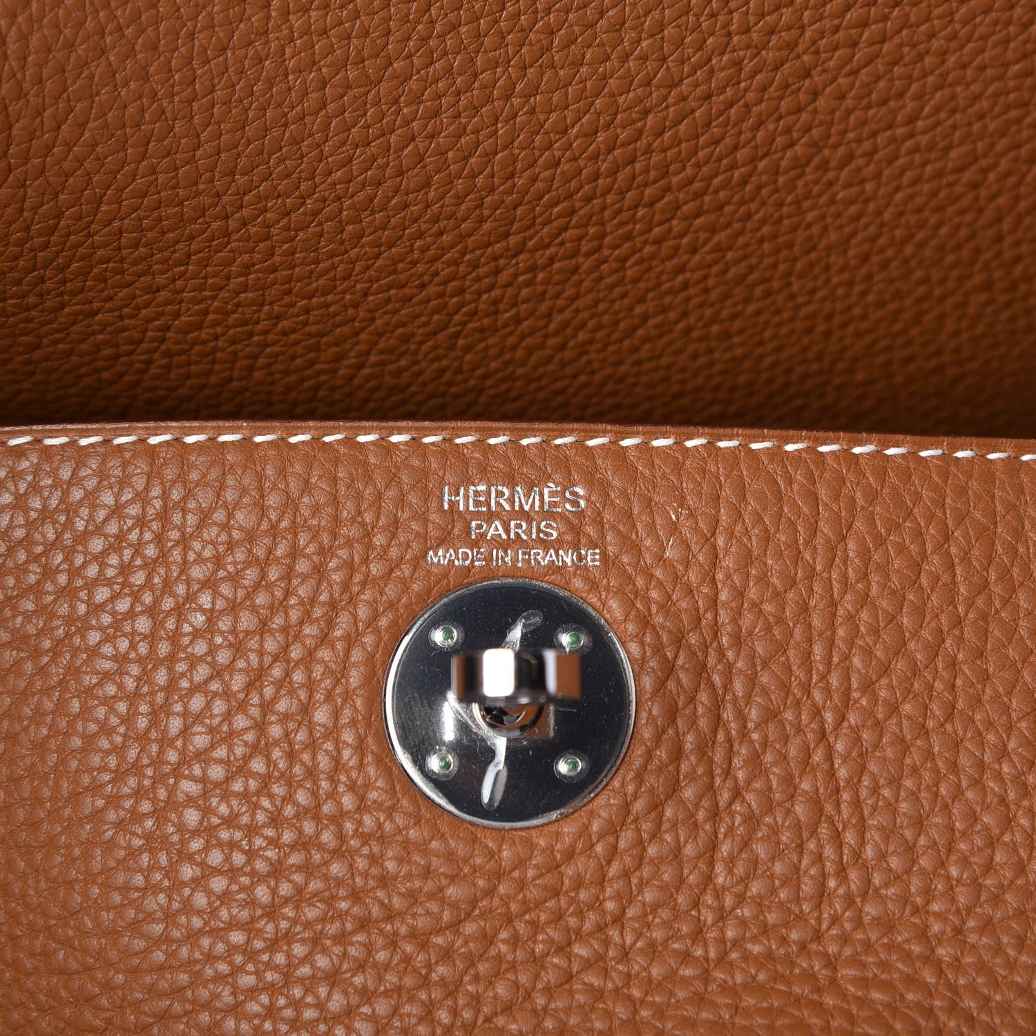 Hermes Taurillon Clemence Lindy 45 Gold 6 of 9