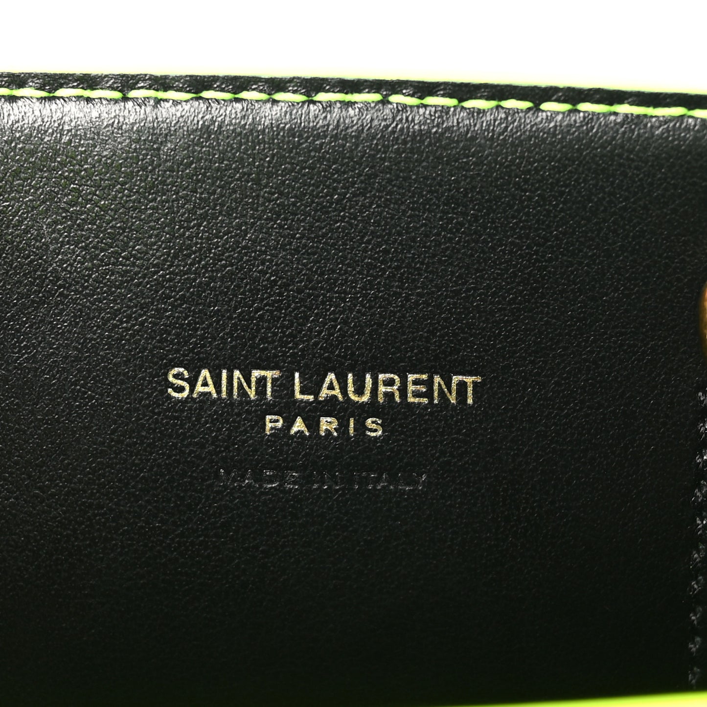 Grained Calfskin Nano Sac De Jour Fluo Safety Yellow