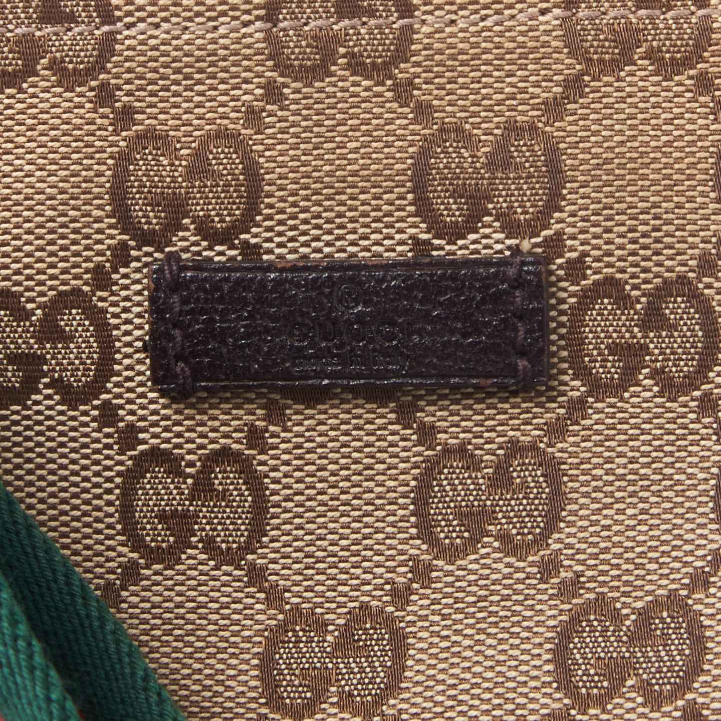 Monogram Web Small Flat Messenger Bag Brown