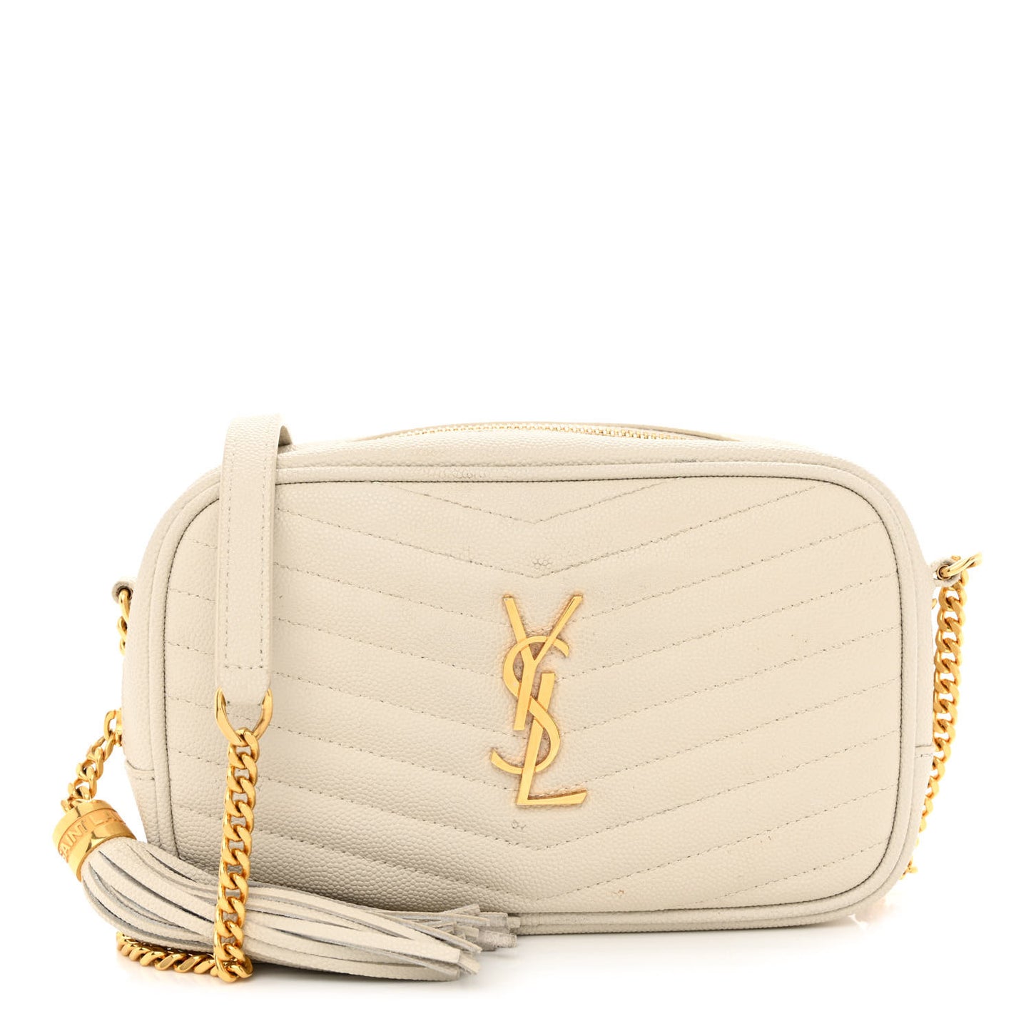 Grain De Poudre Matelasse Monogram Mini Lou Camera Bag Crema Soft