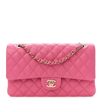 Chanel Caviar Quilted Medium Double Flap Pink 1 of 9