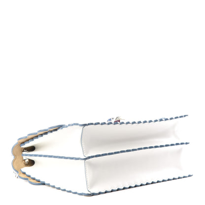 Fendi Vitello Liberty Scalloped Studded Kan I Shoulder Bag Bianco 3 of 9