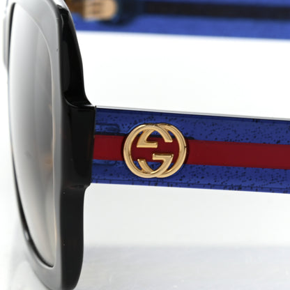 Gucci Oversize Square Web GG 0036S Sunglasses Tortoise 8 of 8