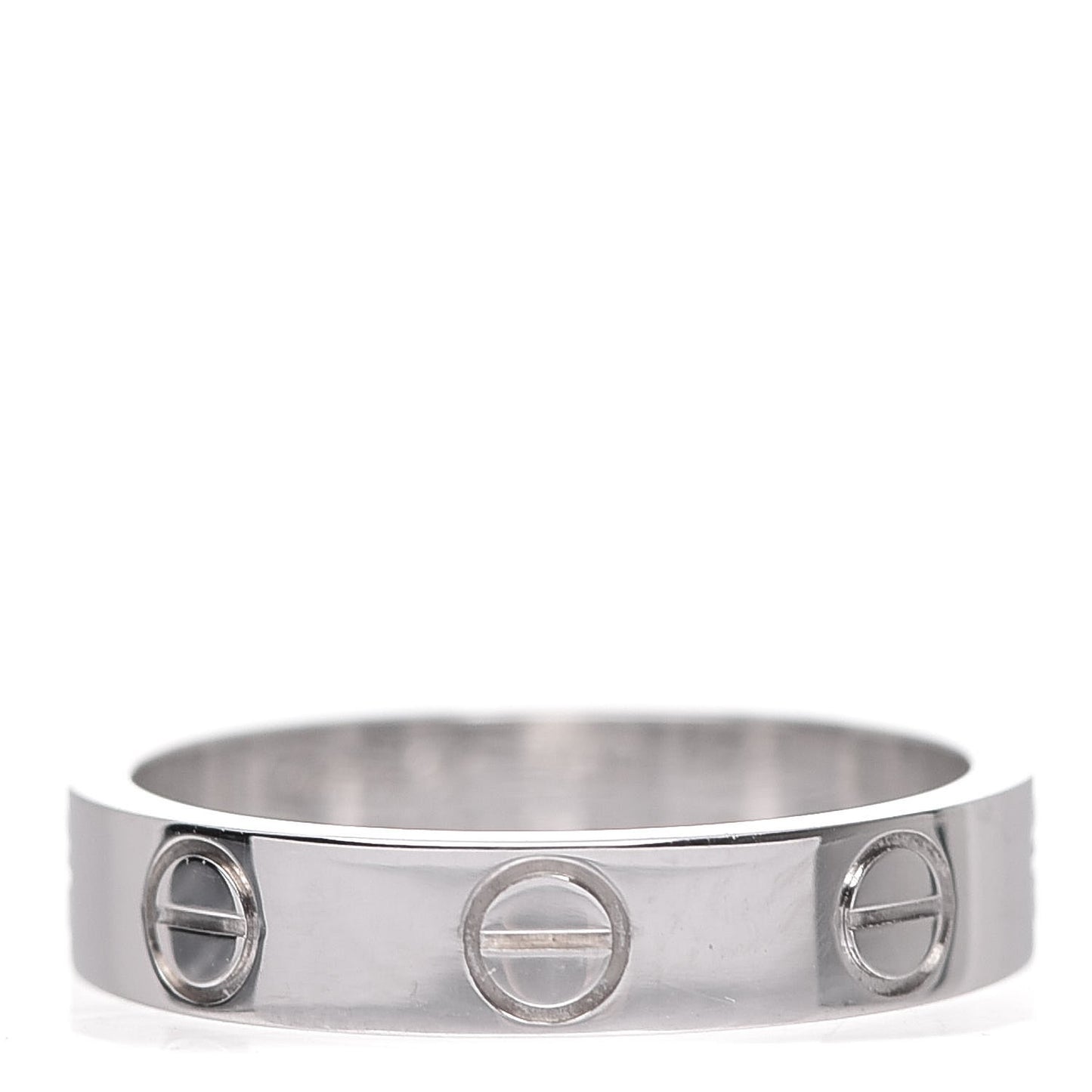 18K White Gold 3.5mm LOVE Wedding Band Ring 47 4