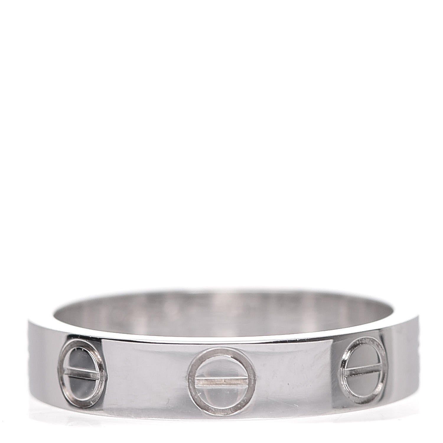 Cartier 18K White Gold 3.5mm LOVE Wedding Band Ring 47 4 1 of 4