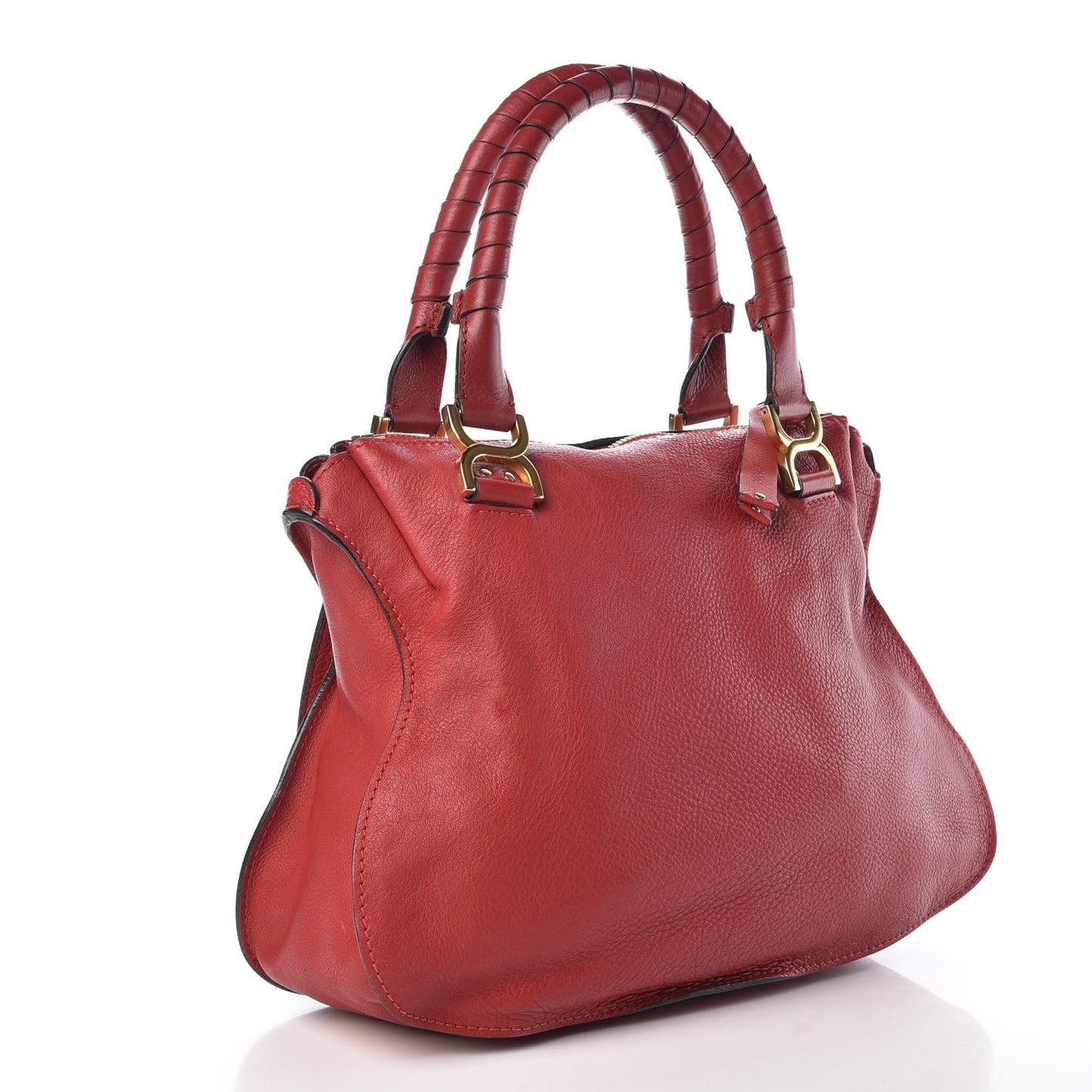 Calfskin Medium Marcie Satchel Red