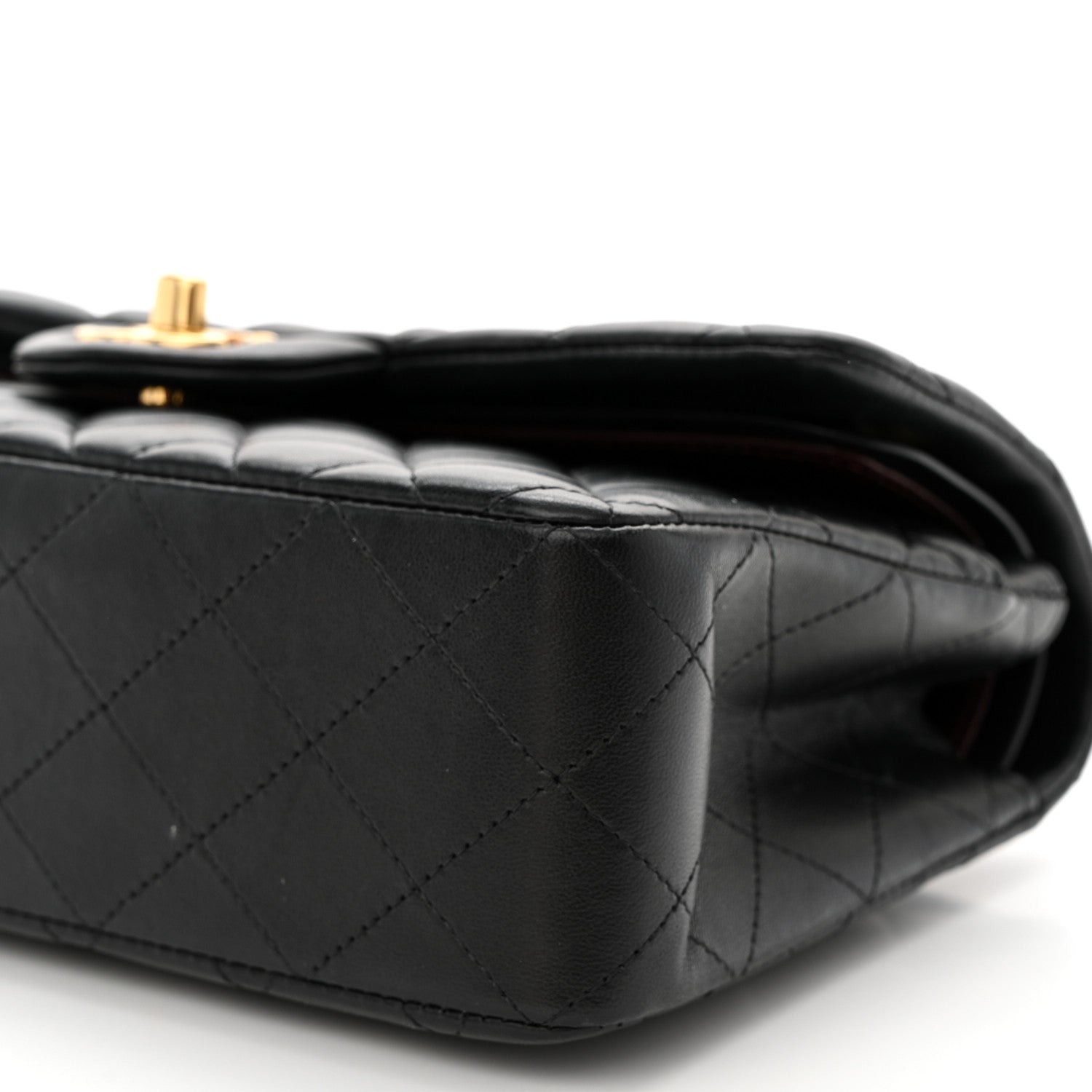 Chanel Lambskin Quilted Small Double Flap Black 10 of 15