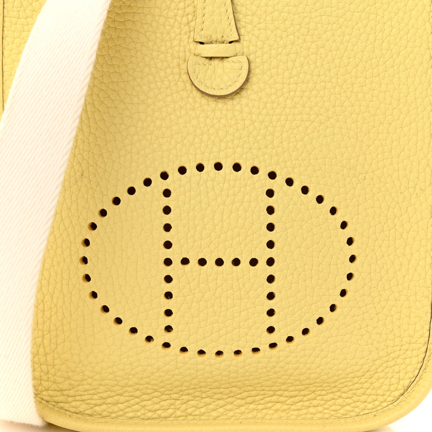 Hermes Taurillon Clemence Amazone Evelyne TPM Jaune Poussin Craie 8 of 13