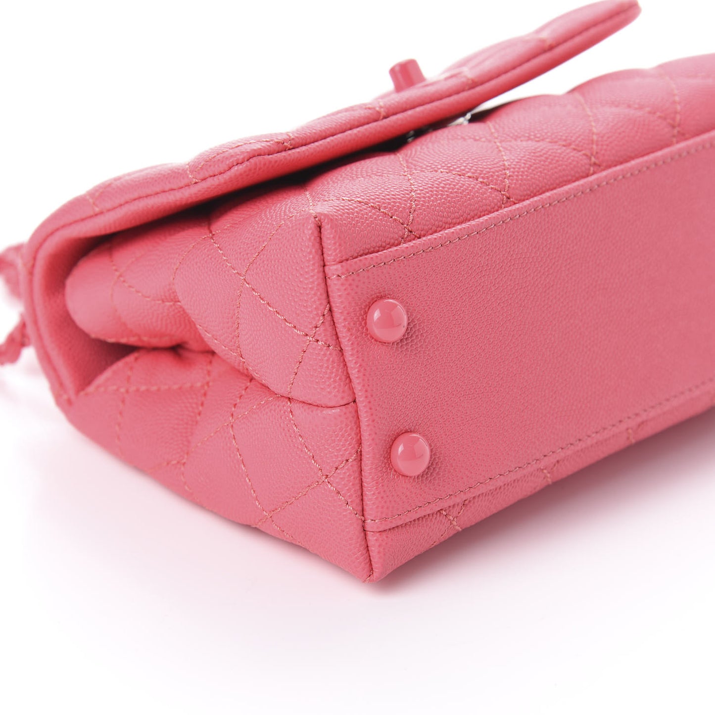 Caviar Quilted Incognito Extra Mini Coco Handle Flap Pink