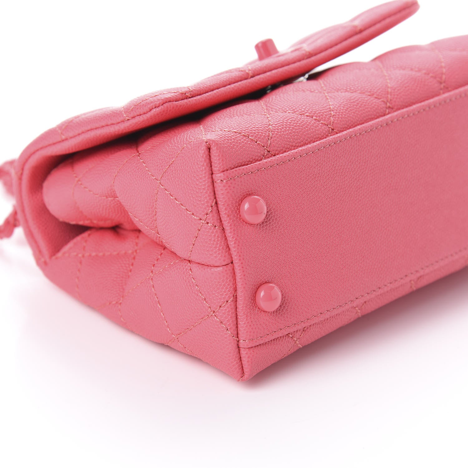 Chanel Caviar Quilted Incognito Extra Mini Coco Handle Flap Pink 9 of 10