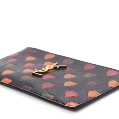 Saint Laurent Lambskin Heart Embossed Monogram Bill Pouch Vintage Cognac 7 of 7