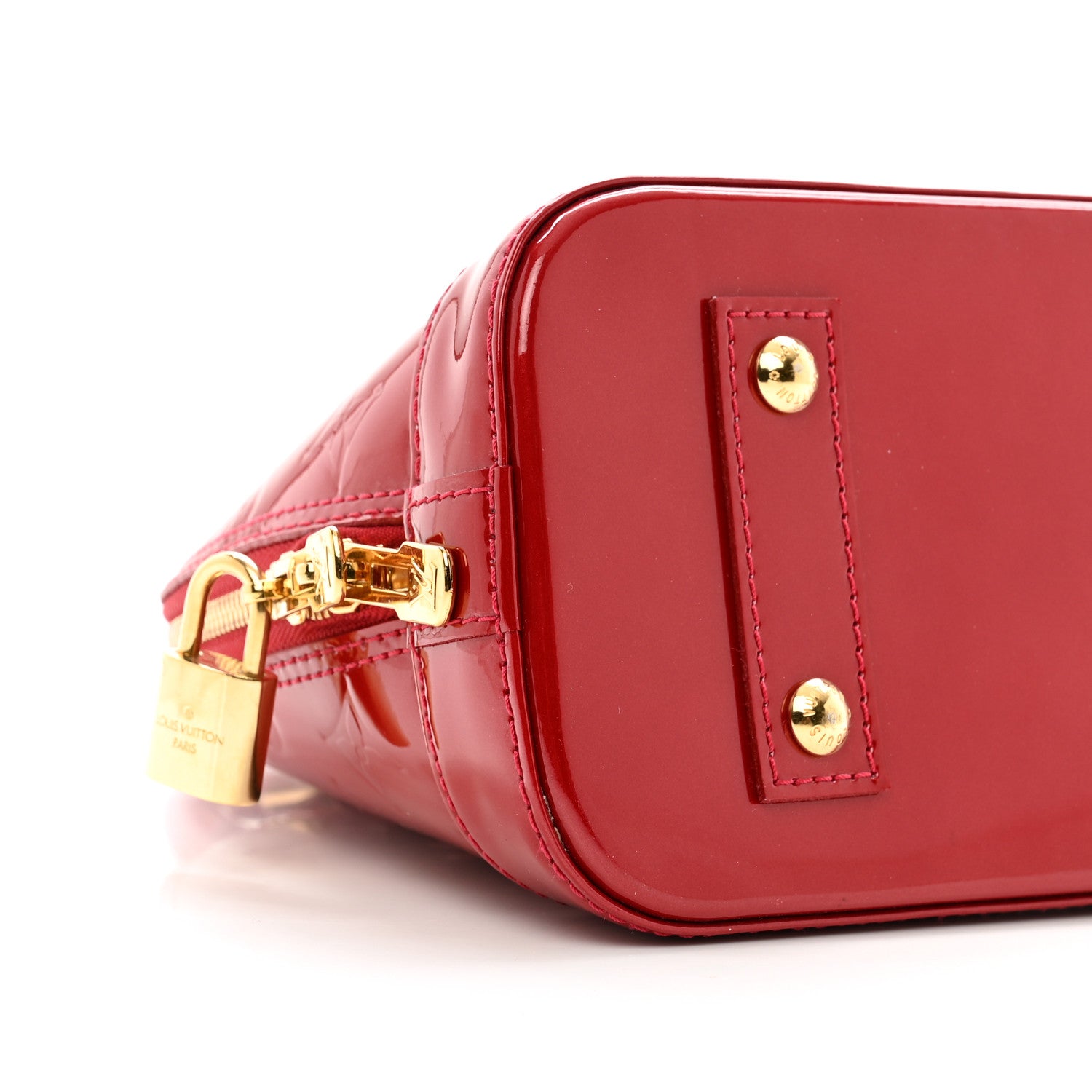 Louis Vuitton Vernis Alma BB Pomme D'Amour 8 of 11