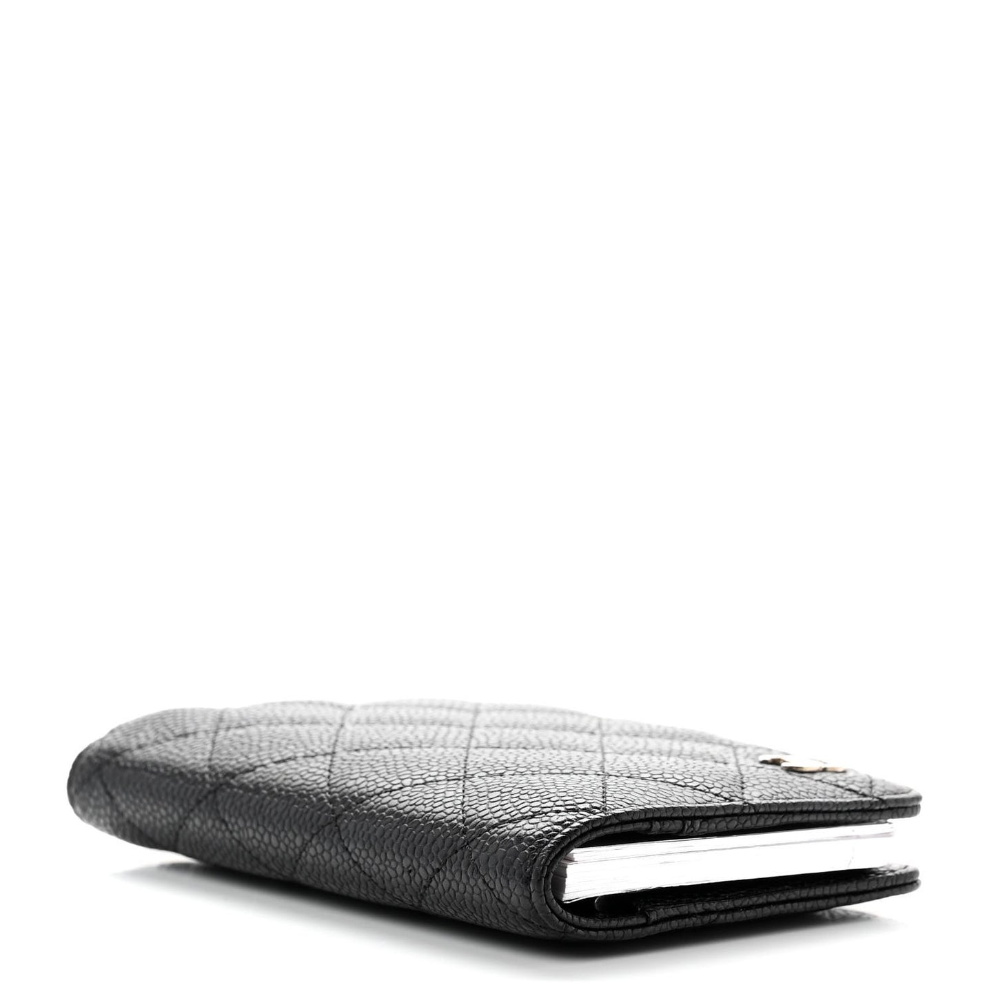 Caviar Quilted Agenda Cover Black