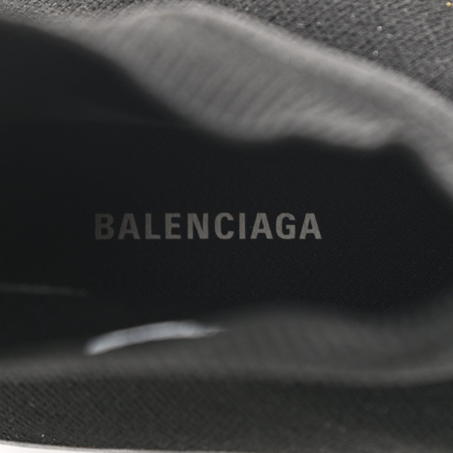 Balenciaga Neoprene Knit Womens Speed Graffiti Sneakers 41 Black White Red 7 of 8