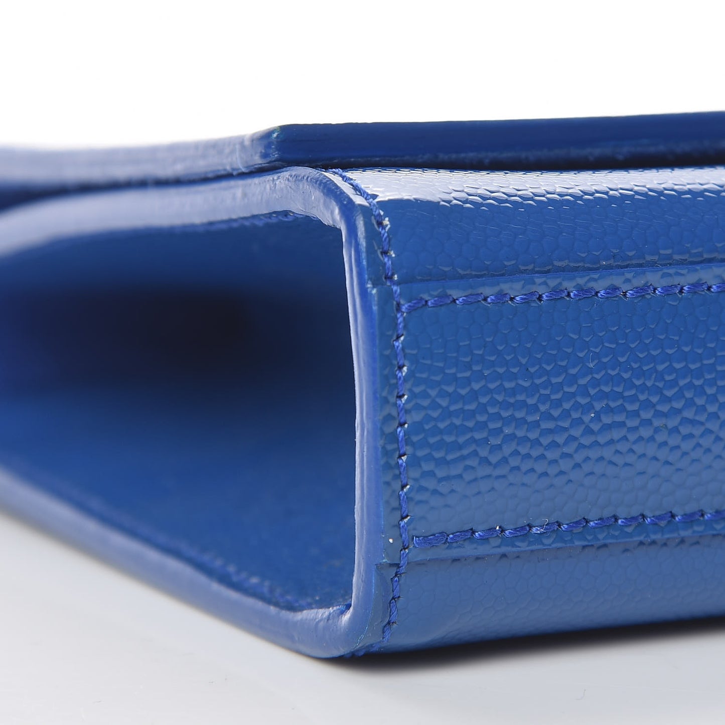 Patent Grain De Poudre Classic Monogram Cassandre Clutch Blue