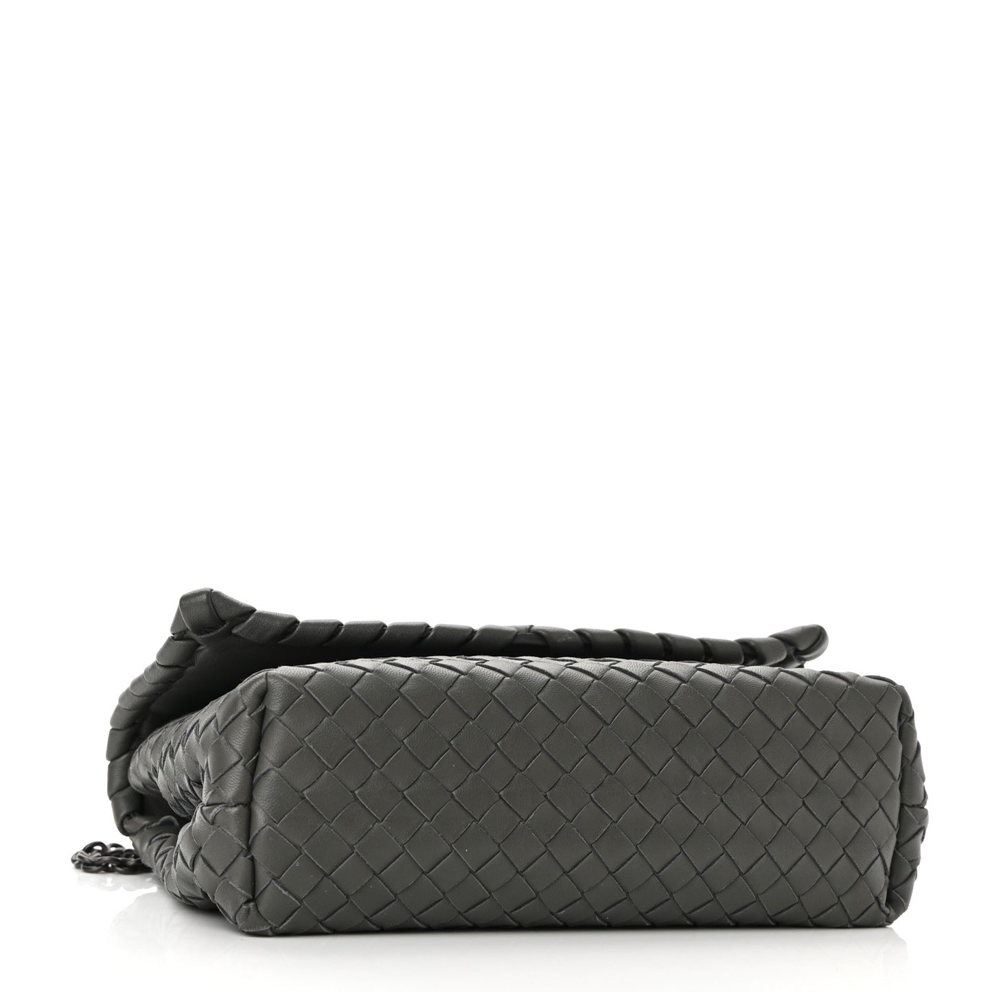 Nappa Intrecciato Baby Olimpia Shoulder Bag Steel