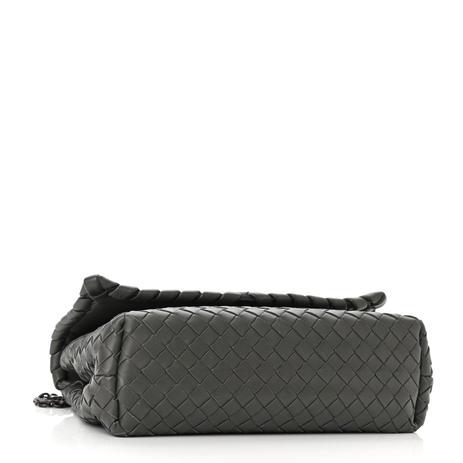 Bottega Veneta Nappa Intrecciato Baby Olimpia Shoulder Bag Steel 4 of 9