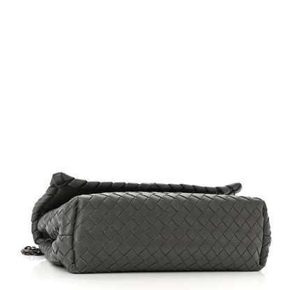 Bottega Veneta Nappa Intrecciato Baby Olimpia Shoulder Bag Steel 4 of 9