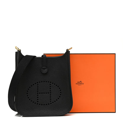 Hermes Taurillon Clemence Evelyne TPM Black 11 of 11