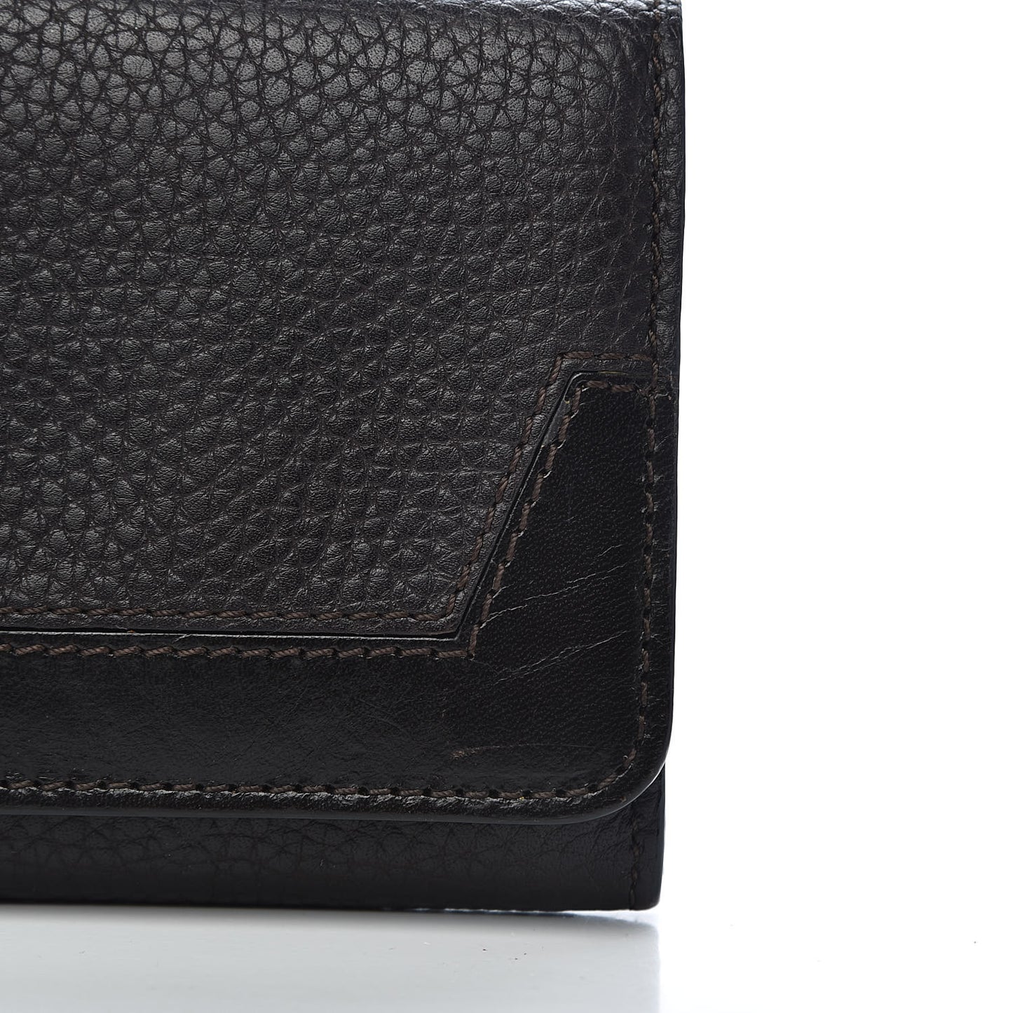 Grain Calfskin Continental Wallet Black