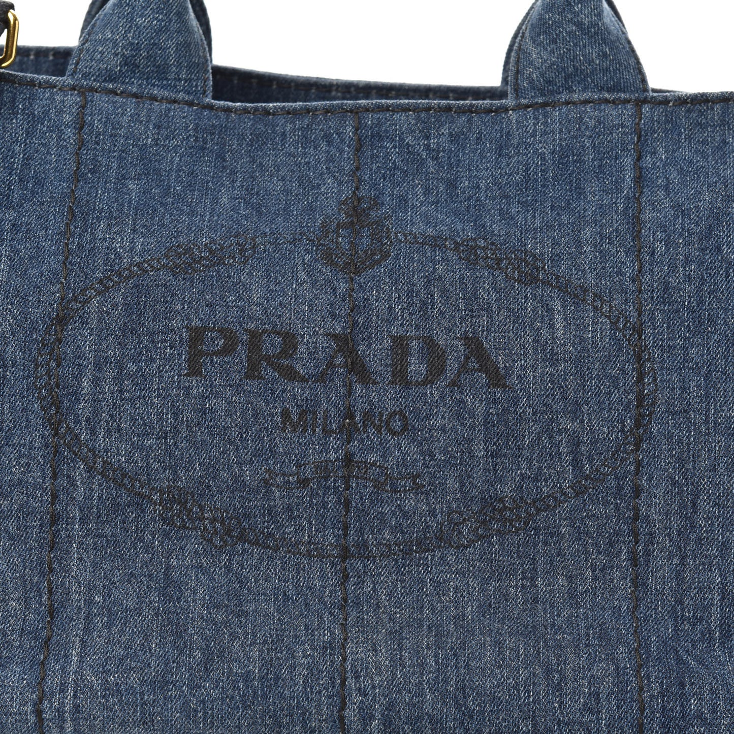 Denim Logo Tote Avio