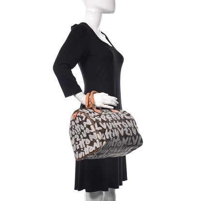 Louis Vuitton Monogram Graffiti Speedy 30 Silver 2 of 29