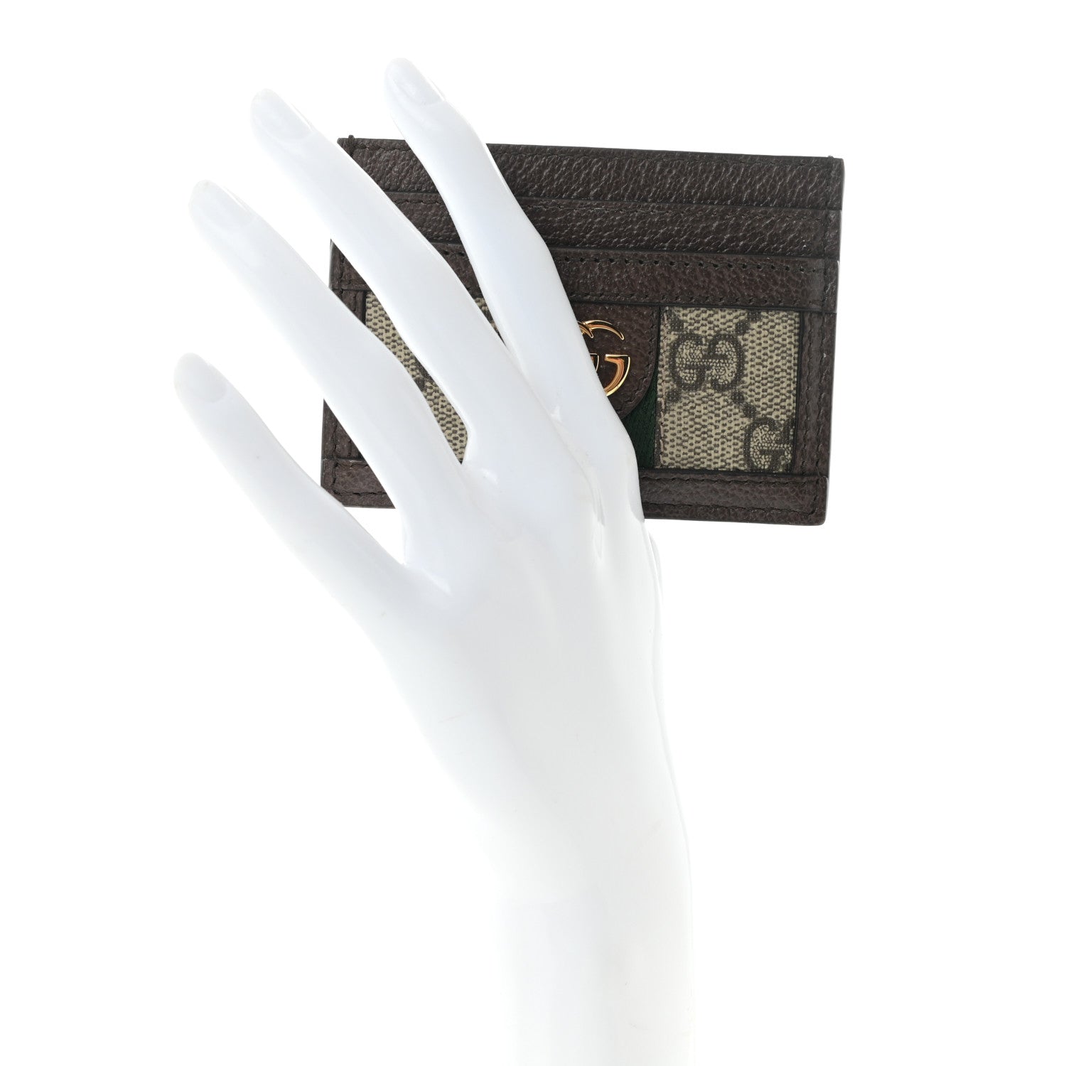 Gucci GG Supreme Monogram Ophidia Card Holder Brown 2 of 9