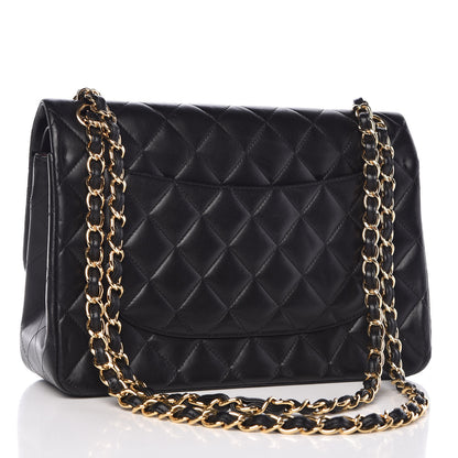 Chanel Lambskin Quilted Jumbo Double Flap Black 4 of 10