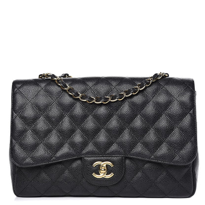 Chanel Caviar Quilted Jumbo Single Flap Black 1 of 11