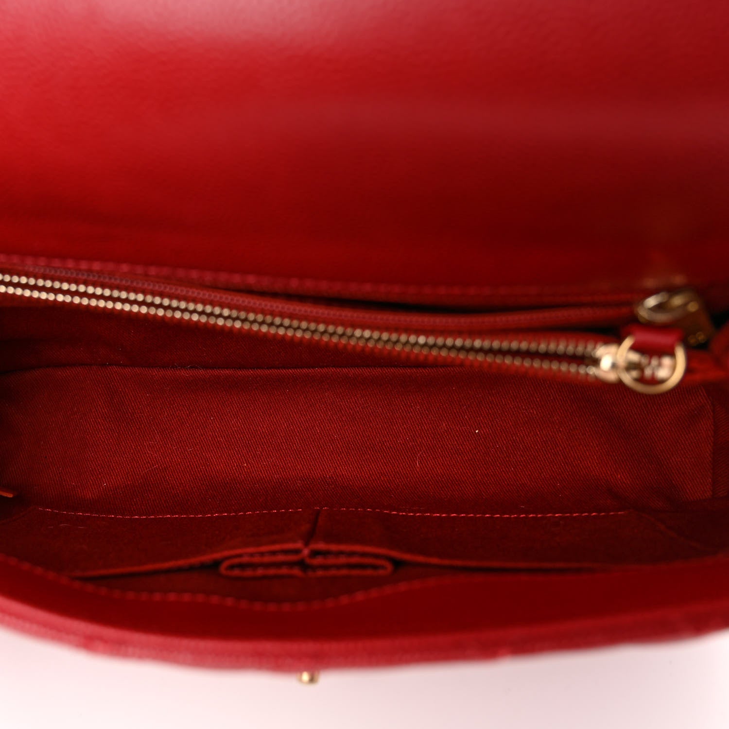 Chanel Caviar Quilted Small Coco Handle Flap Red 5 of 10