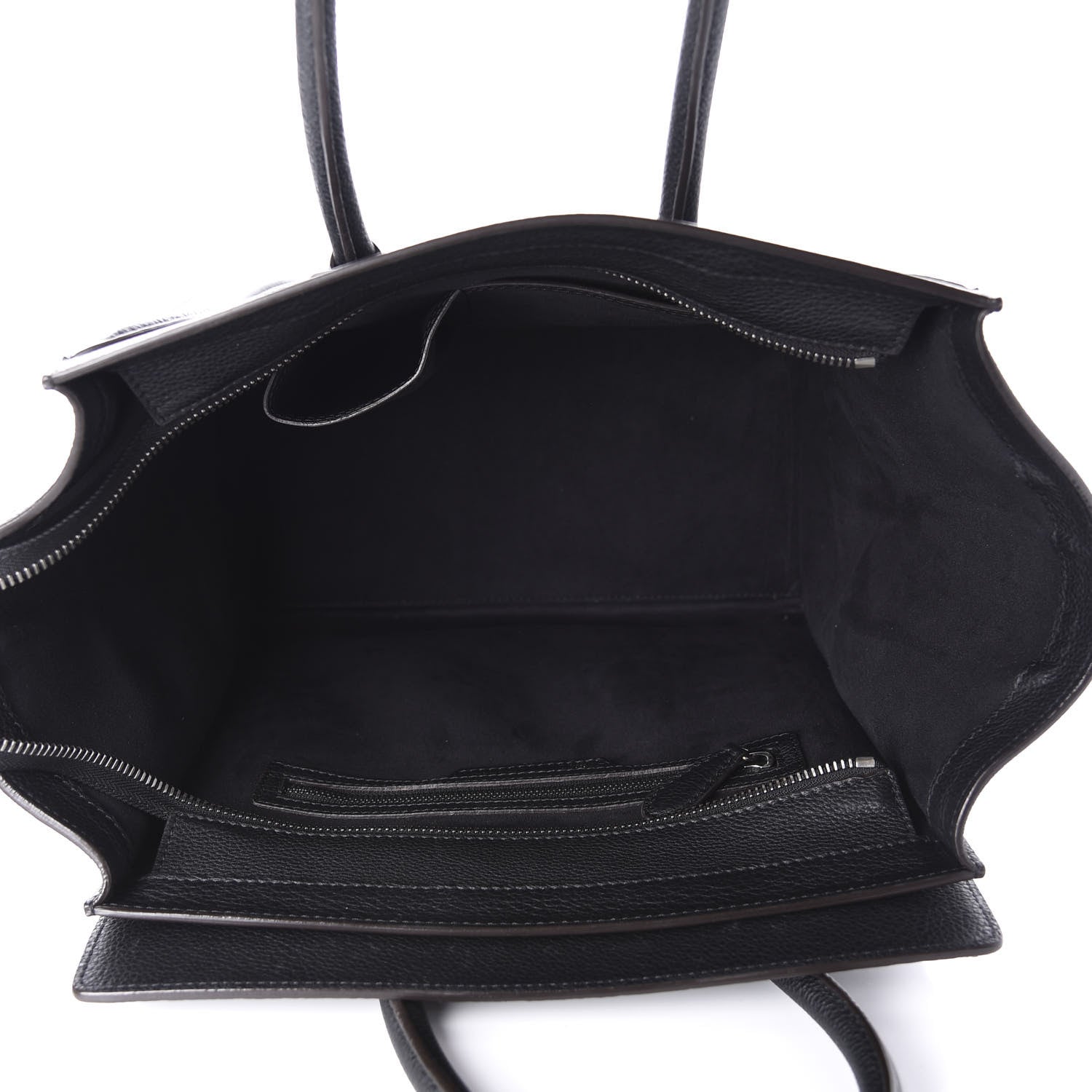 Celine Drummed Calfskin Mini Luggage Black 5 of 11