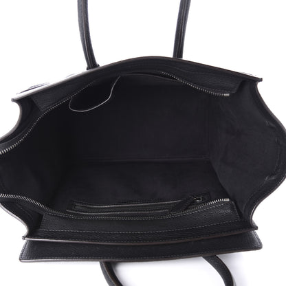 Celine Drummed Calfskin Mini Luggage Black 5 of 11