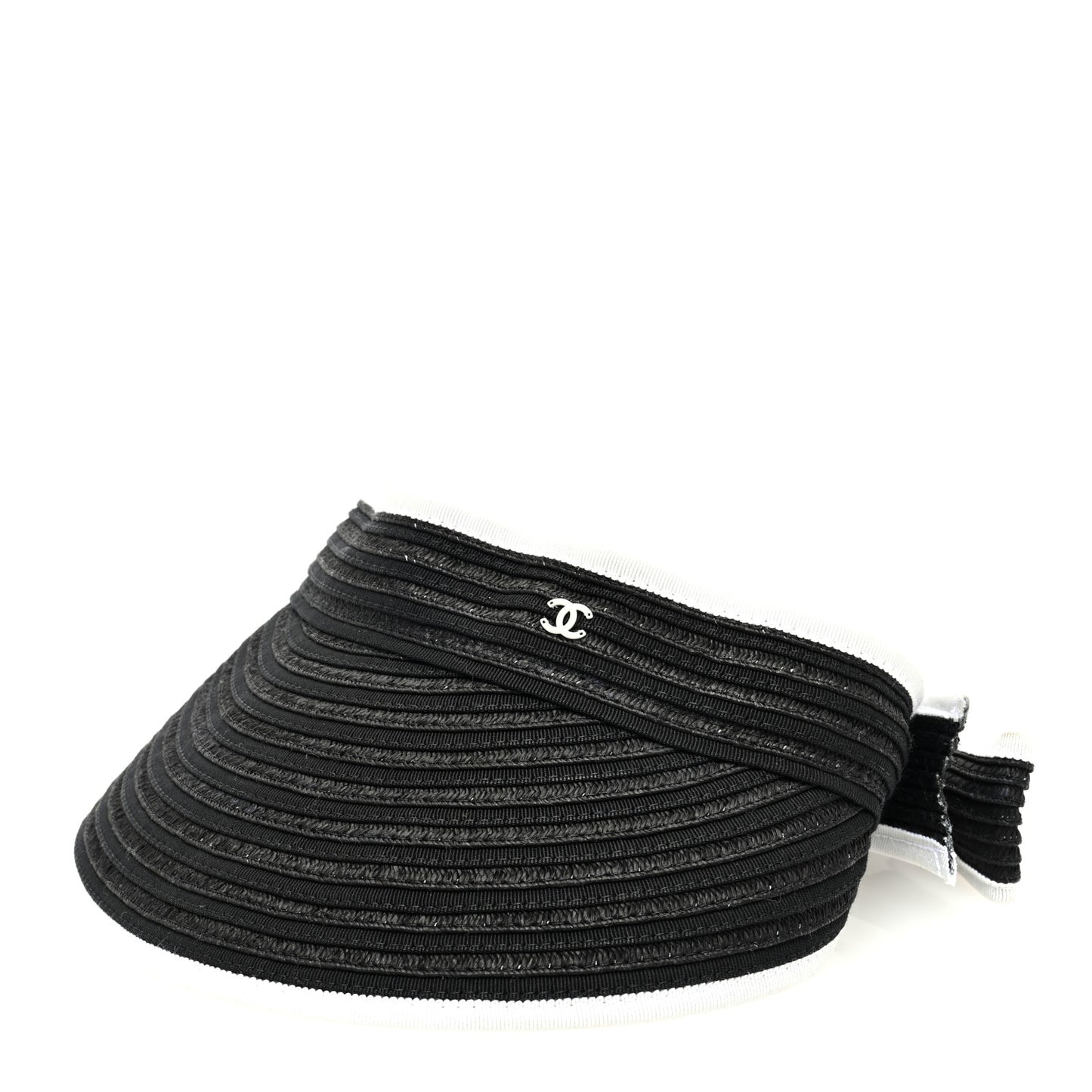 Abaca Cotton Ribbon Visor S Black