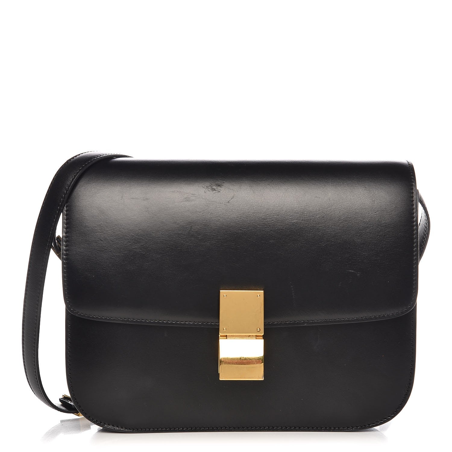 Celine Box Calfskin Medium Classic Box Flap Bag Black 1 of 11