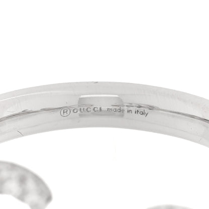 Gucci 18K White Gold Diamond Flora Bow Flower Ring M 4 of 6