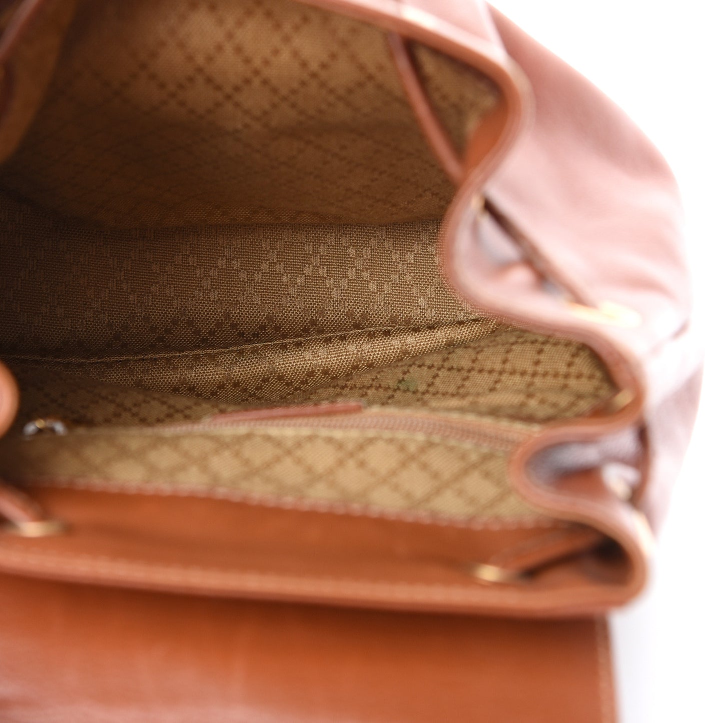 Calfskin Bamboo Backpack Brown