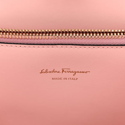Salvatore Ferragamo Calfskin Studio Top Handle Bag Black Pink 6 of 10