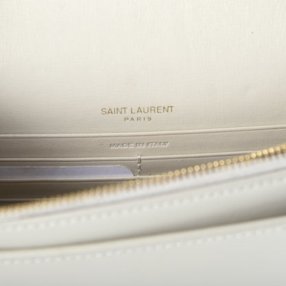 Saint Laurent Calfskin Monogram Sunset Chain Wallet Blanc Vintage 6 of 8