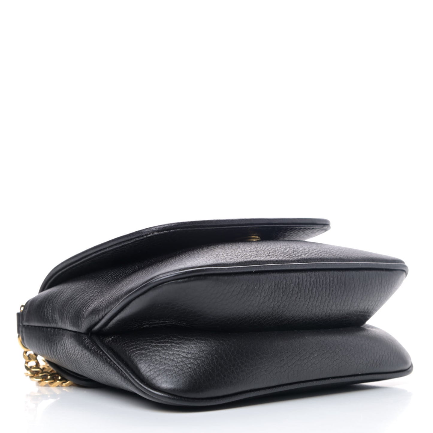 Pebbled Calfskin Small 1973 Chain Shoulder Bag Black