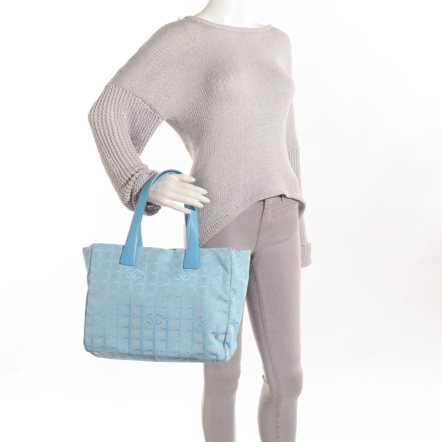 Chanel Nylon Medium Travel Tote Blue 2 of 8